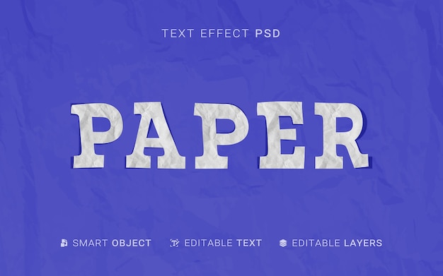 PSD paper text effect