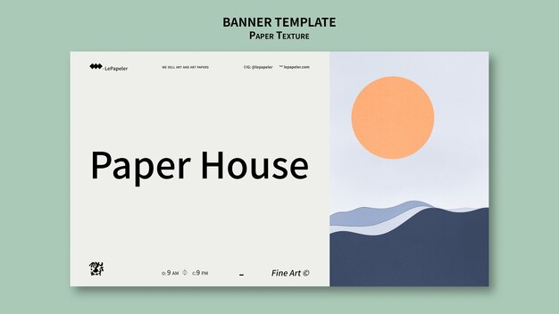 PSD paper texture landing page design template