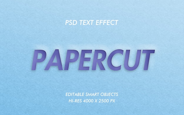 Papercut text effect