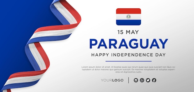 Paraguay National Independence Day Celebration Banner, National Anniversary