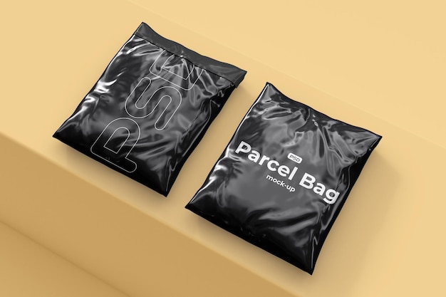 Parcel bag mockup