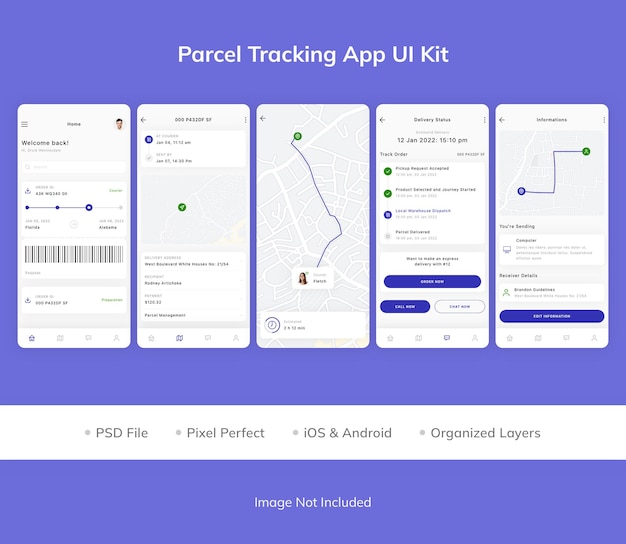 Parcel Tracking App UI Kit