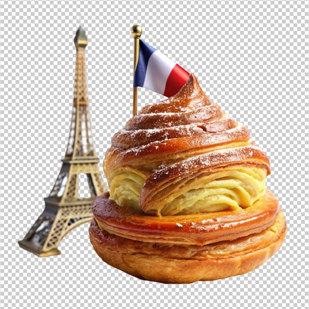 PSD parisian tradition maker isolated on transparent background