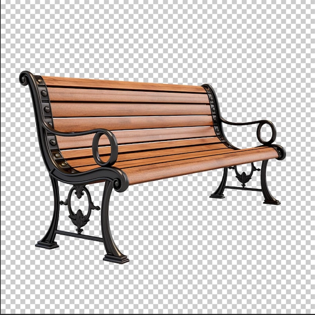 park bench 3 d rendering isolated on white background