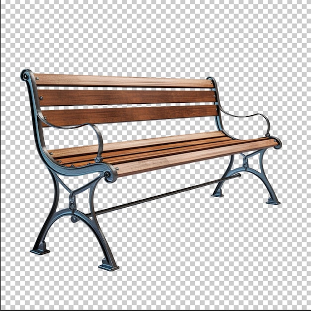 park bench 3 d rendering isolated on white background