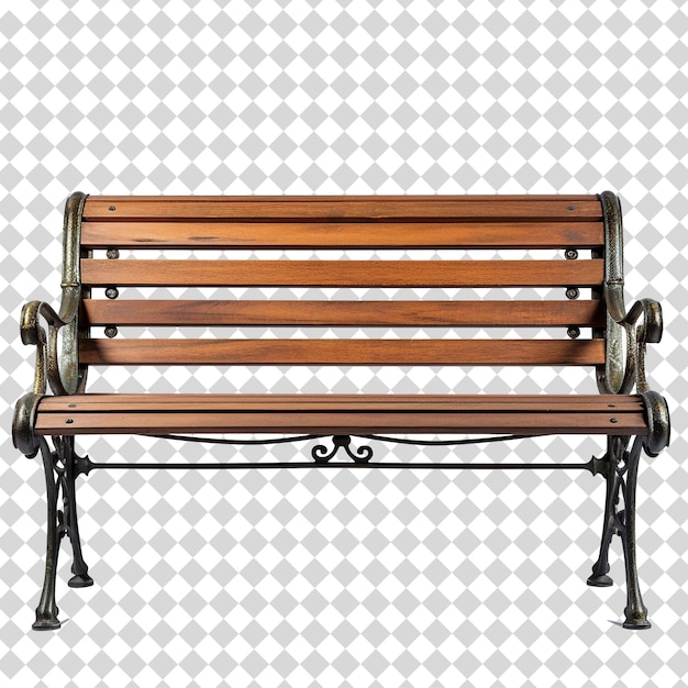 Park bench Isolated on transparent background PSD file format