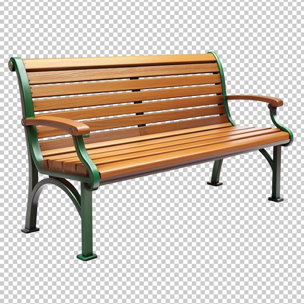 Park furniture on transparent background