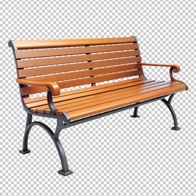 Park furniture on transparent background