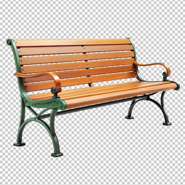 Park furniture on transparent background