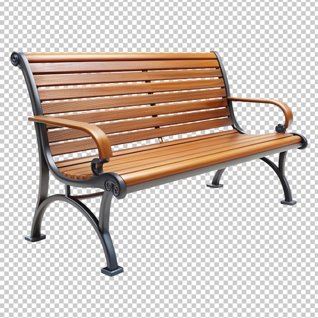 Park furniture on transparent background