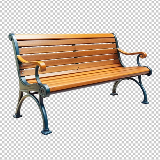 Park furniture on transparent background