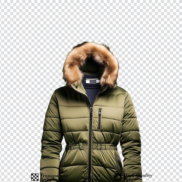 PSD parkas isolated on transparent background