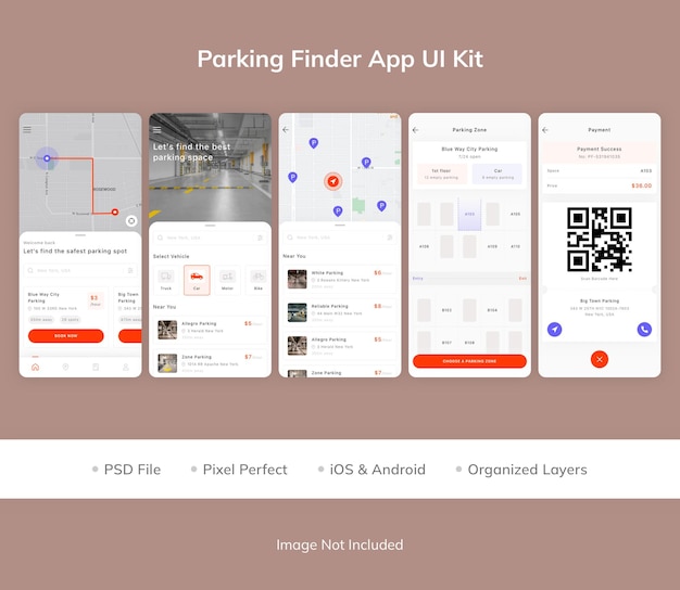 Parking Finder App UI Kit