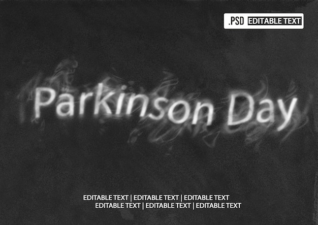 Parkinson Day text style effect