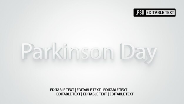 Parkinson Day text style effect