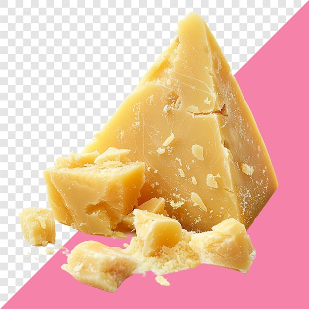 PSD parmesan cheese transparent background isolated image generative ai