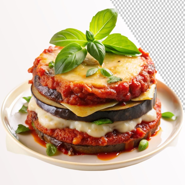 PSD parmigiana di mebanazine on transparent background