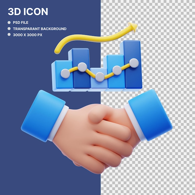 partnership 3d illustration