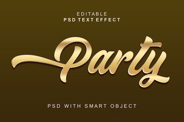 Party 3d text effect