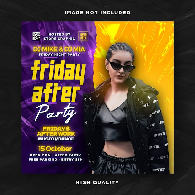 Party flyer social media post