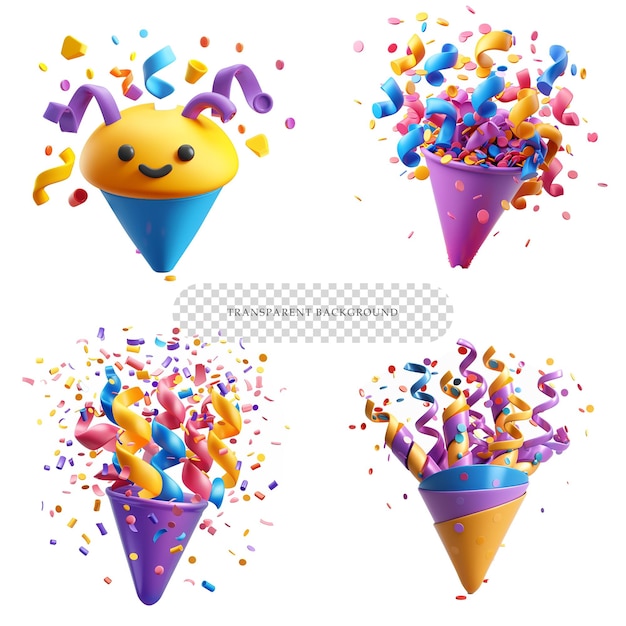 party popper icon set