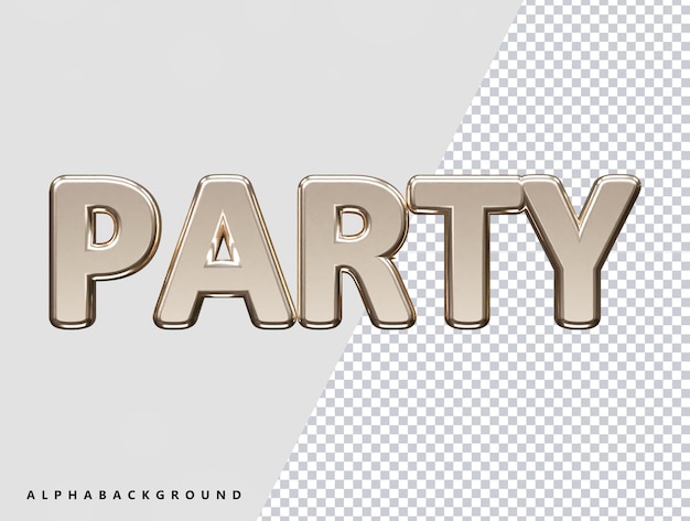 Party text effect vector illustration