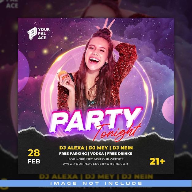 party time sosmed with elegant background