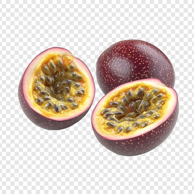 PSD passion fruit cut open close up