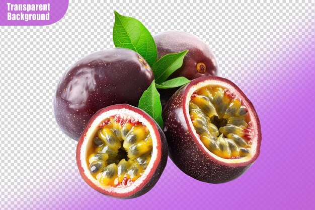 Passion fruit isolated on transparent background