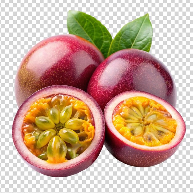 Passion fruit isolated on transparent background