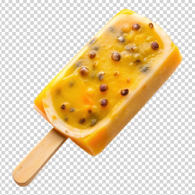 Passion fruit pop popsicle frozen ice pop Isolated white background