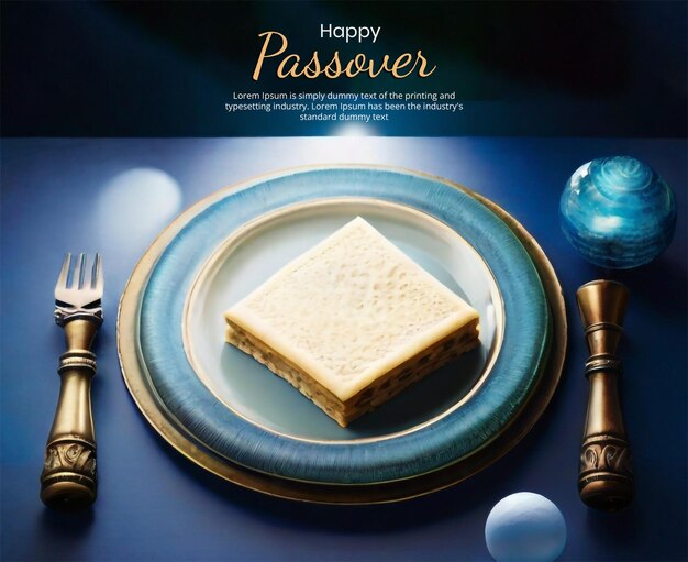 Passover psd design template with wishes