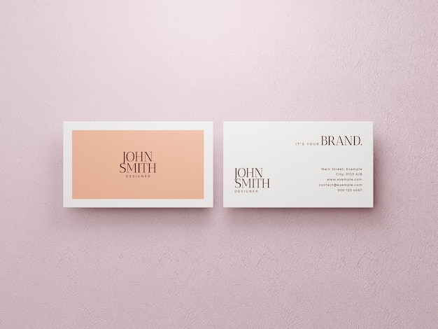 Pastel Business Card Mockup