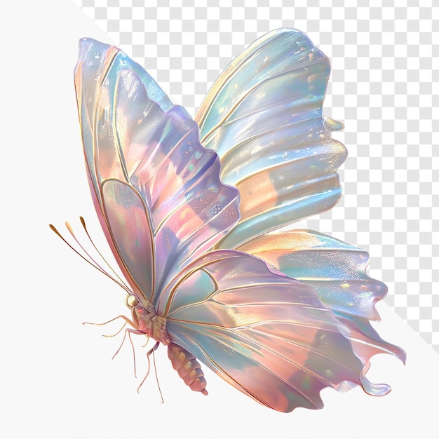 Pastel Delicate Butterfly Wings Clipart Transparent Background