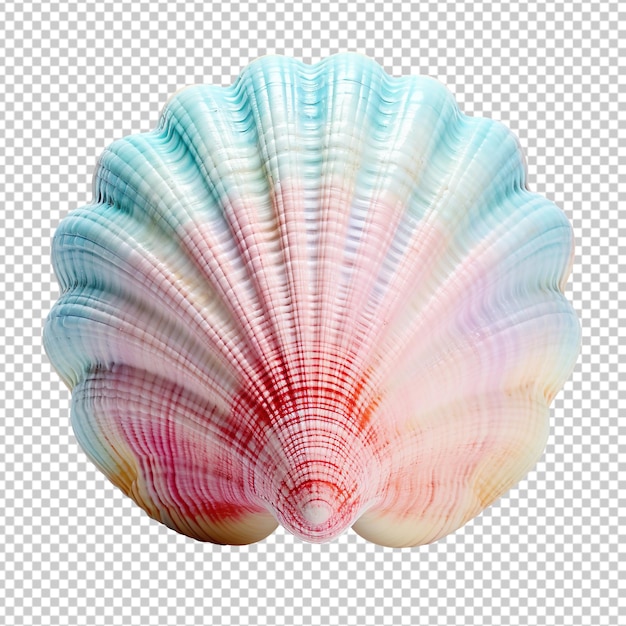 pastel sea shell isolated on transparent background