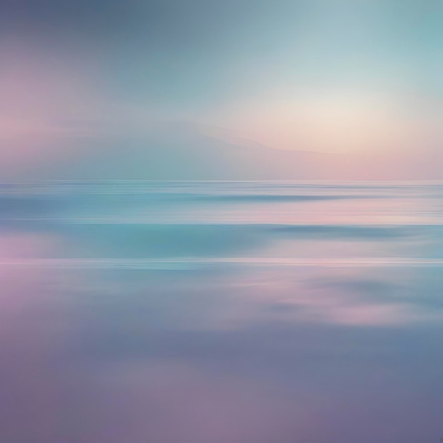 PSD pastel sky with blue ocean scenery