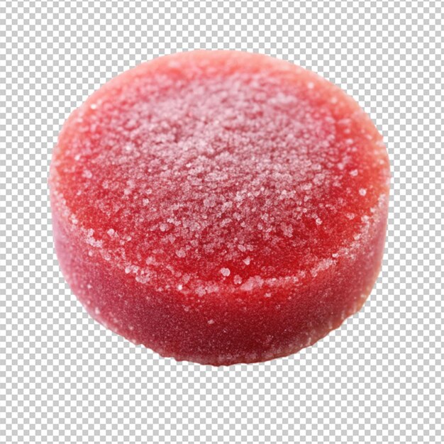 PSD pastille from fruit puree rolls transparent background