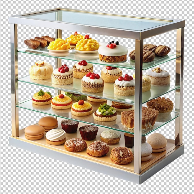 pastry case on transparent background