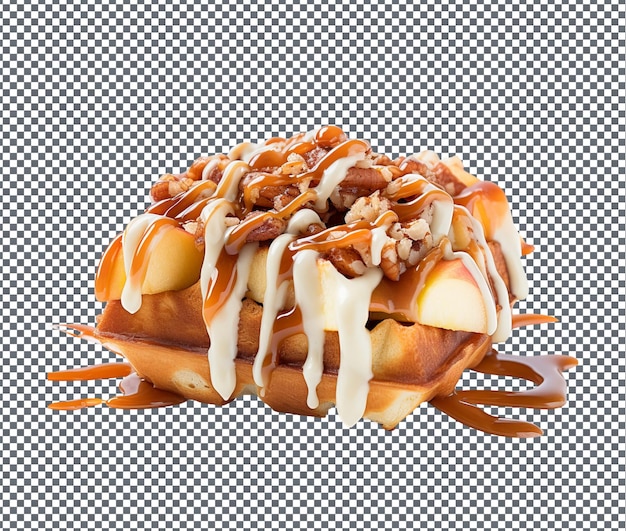 a pastry with nuts and nuts on a checkered background