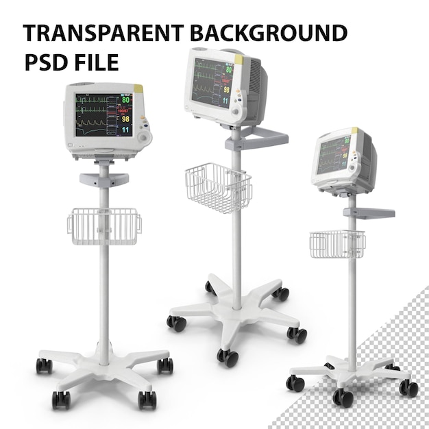 PSD patient monitor on png