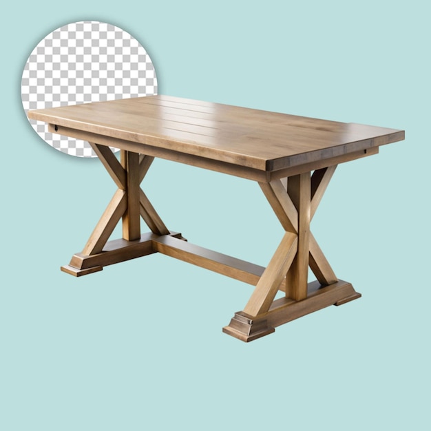 PSD patio table isolated on transparent background