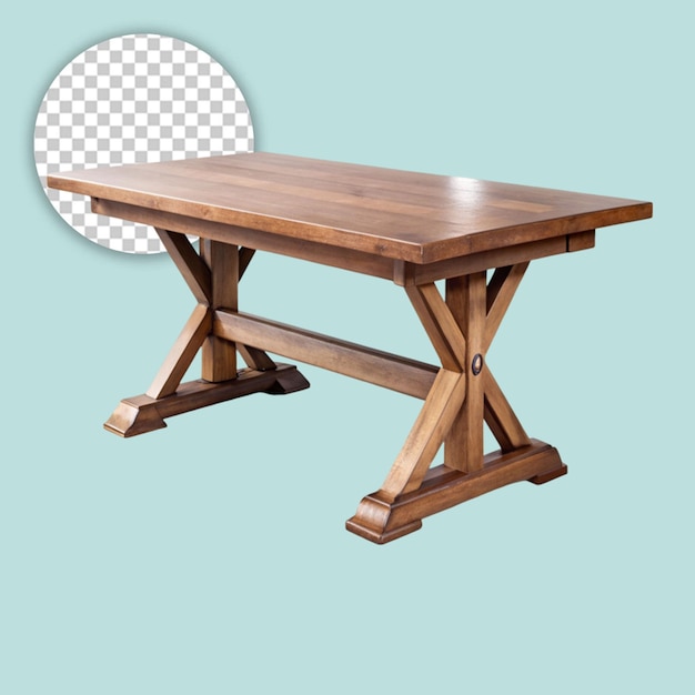 PSD patio table isolated on transparent background