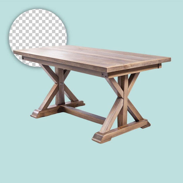 PSD patio table isolated on transparent background