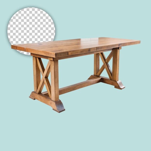 PSD patio table isolated on transparent background