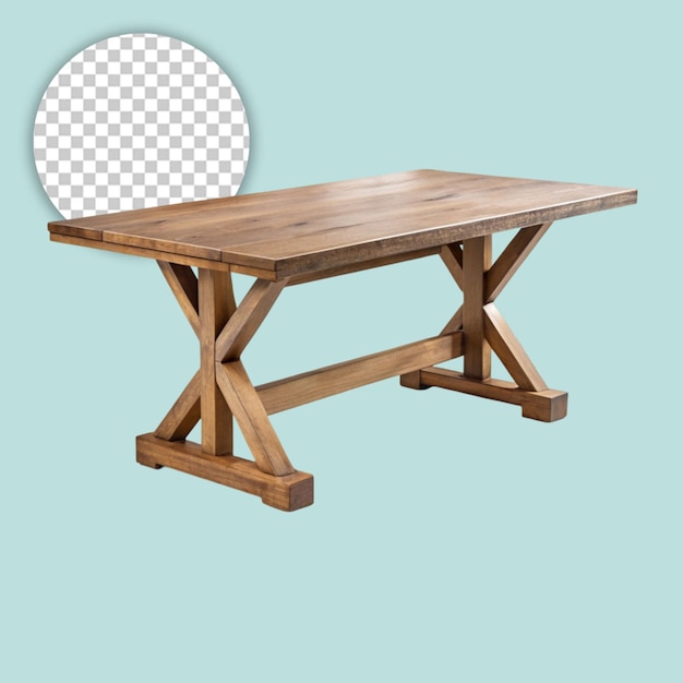 PSD patio table isolated on transparent background