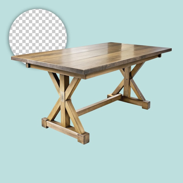 PSD patio table isolated on transparent background