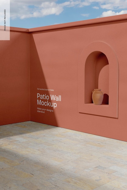 Patio Wall Mockup, Side View