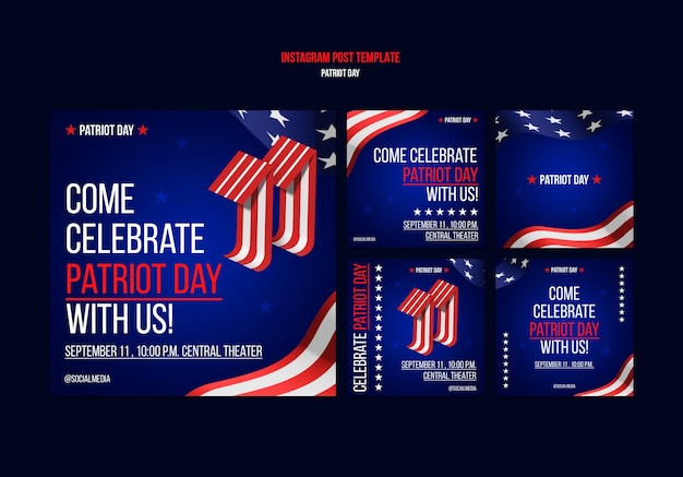 PSD patriot day template design