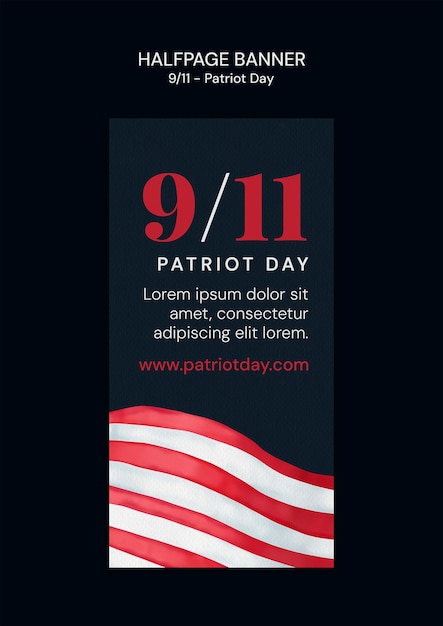 PSD patriot day template design