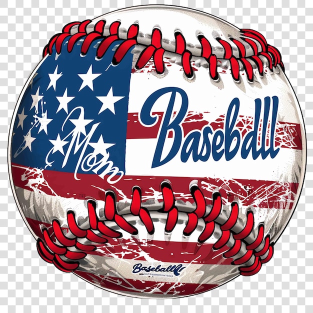 PSD patriotic baseball momon transparent background